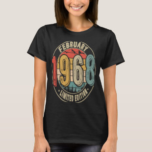 T-shirt 55 Ans Vintage Awesome Février 1968 55e Bi