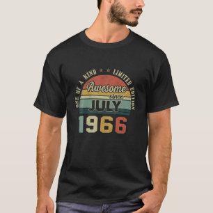 T-shirt 55 ans Vintage juillet 1966 Edition limitée 55T