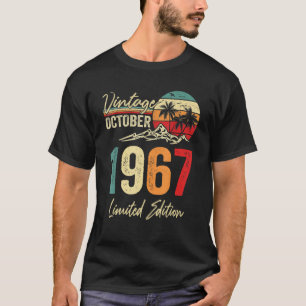 T-shirt 55 ans Vintage octobre 1967 55e anniversaire