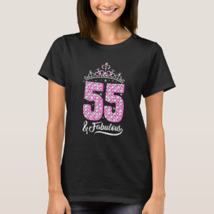 T-shirt 55 et fabuleux 55e anniversaire Diamond Crown Wome