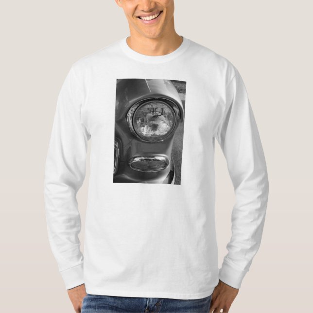 T-shirt 55 Niveaux de gris Chevy Headlight (Devant)