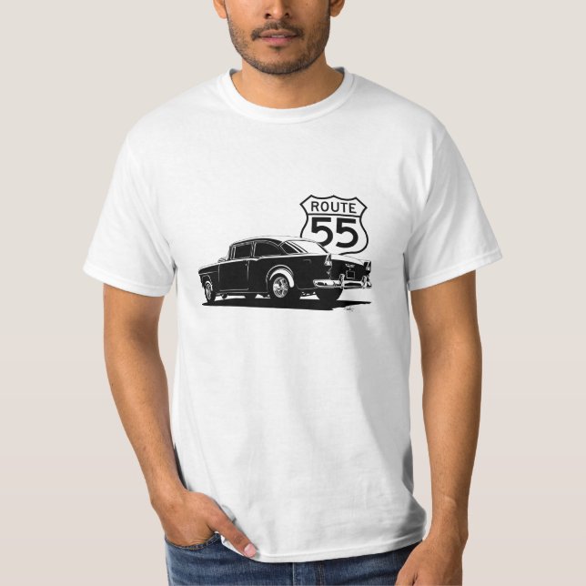 T-shirt 55 sur l'itinéraire 55 (Devant)