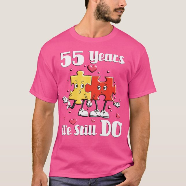 T-shirt 55 Years We Still Do Jigsaw Puzzle 55Th Wedding An (Devant)