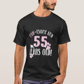 T-shirt 55e anniversaire 55 ans maman de chat amoureuse de