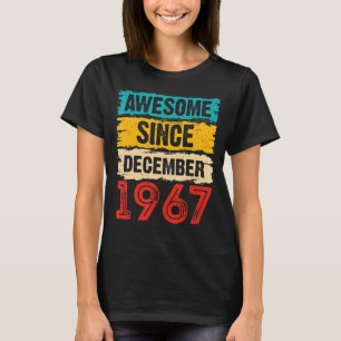 T-shirt 55e anniversaire 55 ans stupéfiant depuis décembre