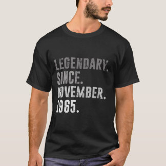 T-shirt 55E Anniversaire Cadeaux Légendaire Depuis Novembr