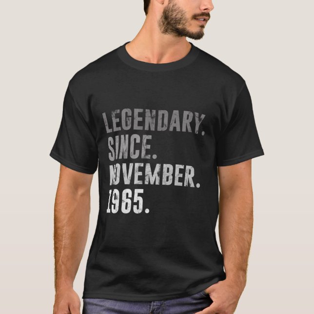 T-shirt 55E Anniversaire Cadeaux Légendaire Depuis Novembr (Devant)