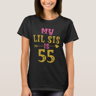 T-shirt 55e anniversaire de Hearts pour sœur de sœur frère