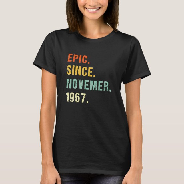 T-shirt 55e anniversaire Epic depuis novembre 1967 55 ans  (Devant)