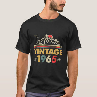 T-shirt 55e anniversaire Idée Vintage 1965 Camping 55 ans