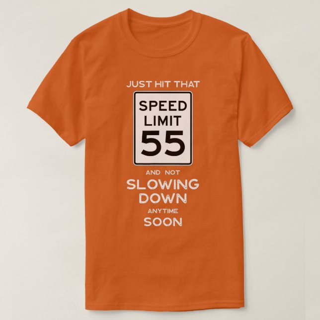 T-shirt 55e Anniversaire Limite de vitesse Signal Auto Méc (Design devant)