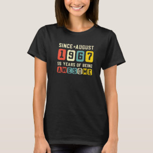 T-shirt 55e anniversaire stupéfiant depuis août 1967 Vinta