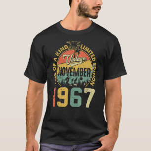 T-shirt 55e anniversaire Vintage novembre 1967 55 ans M