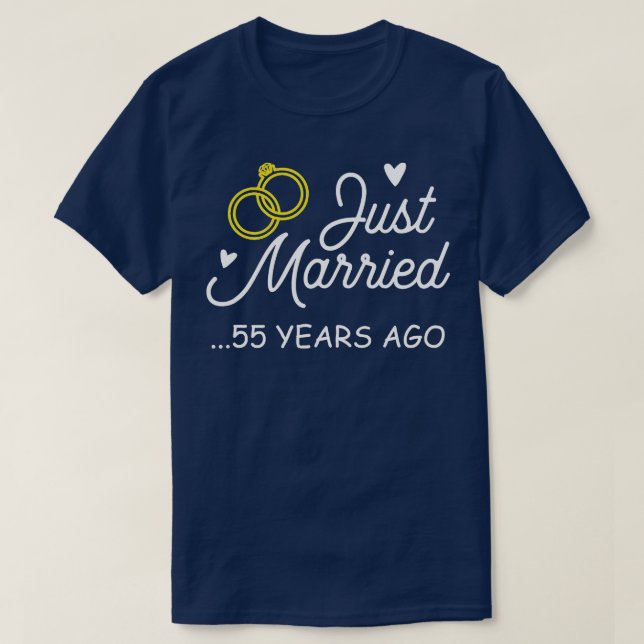T-shirt 55ème anniversaire de Mariage marié il y a 55 ans (Design devant)