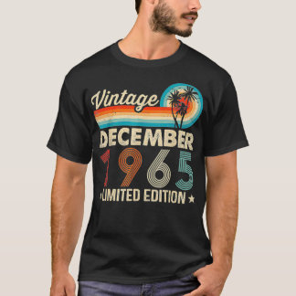 T-shirt 56 ans 56e anniversaire Vintage décembre 1965 Me