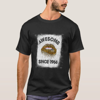 T-shirt 56 Ans Anniversaire Magnifique Depuis 1966 Leopard