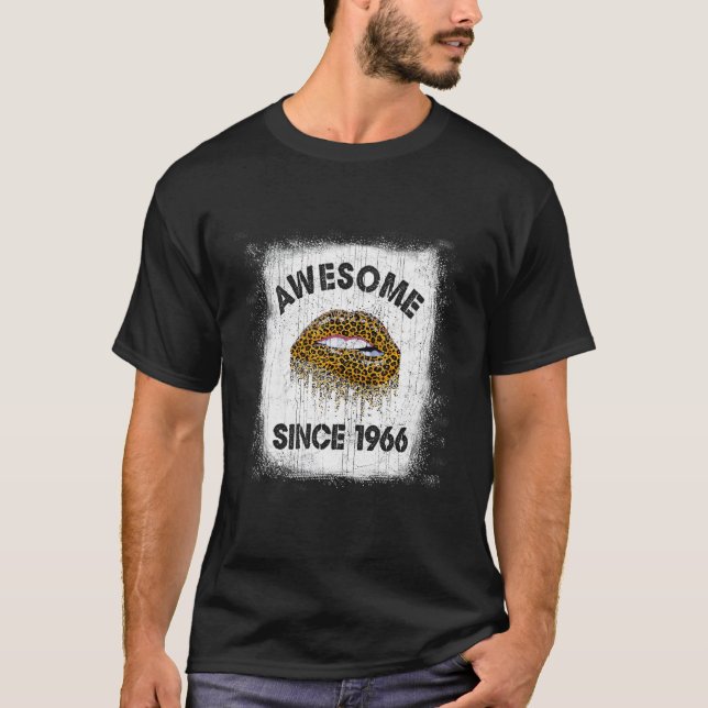 T-shirt 56 Ans Anniversaire Magnifique Depuis 1966 Leopard (Devant)