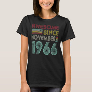 T-shirt 56 Ans Awesome Depuis Novembre 1966 56th Bir