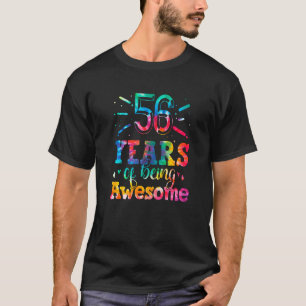 T-shirt 56 Ans D'Être Un Magnifique Tie Dye 56 Ans 56t