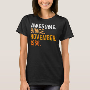 T-shirt 56 Ans Funny Awesome Depuis Novembre 1966 56t