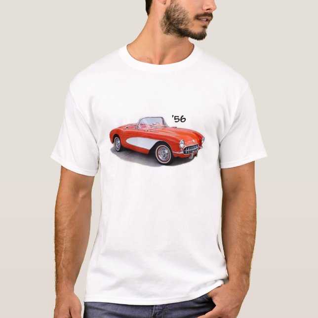 T-shirt 56 de Chevrolet Corvette Vette 1956 ' (Devant)