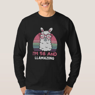 T-shirt 56 Year Old Bday Llamazing 56th Birthday Llama