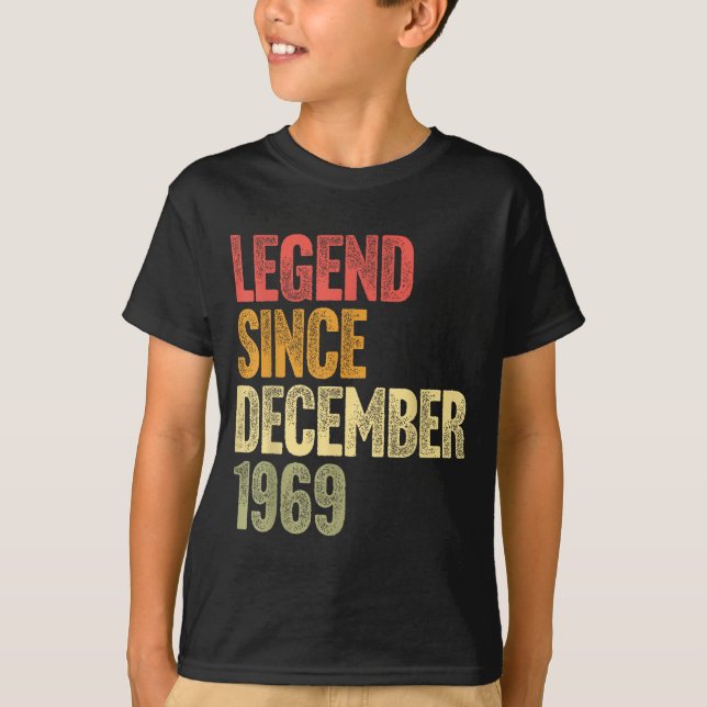 T-shirt 56 Year Old Legend Since December 1969 Retro 56th  (Devant)