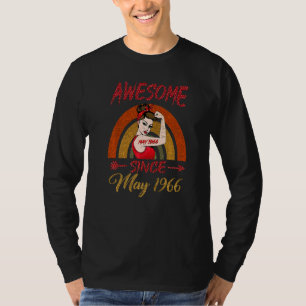 T-shirt 56e anniversaire Reine stupéfait depuis mai 1966 A