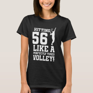 T-shirt 56e Anniversaire Tennis 56 Ans Joueur de Tennis Bi