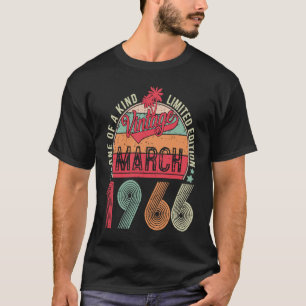 T-shirt 57 ans 57e anniversaire Vintage Rétro 19 mars
