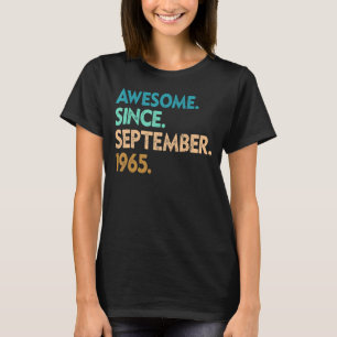 T-shirt 57 Ans Awesome Depuis Septembre 1965 57th 2