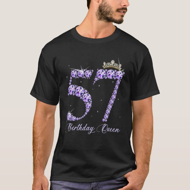 T-shirt 57 Ans C'Est Mon 57E Anniversaire Reine Diamond He (Devant)
