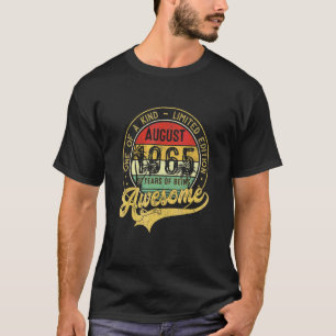 T-shirt 57 ans de vieillissement Août 1965 57ème