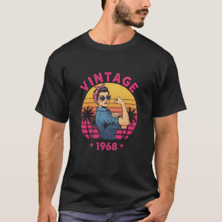 T-shirt 57 Year Old Bday 1968 Vintage 57th Birthday Women