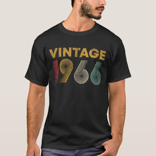 T-shirt 57e anniversaire Cadeau Vintage 1966 57 ans (Devant)
