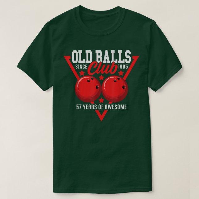 T-shirt 57e anniversaire I Old Balls Club I Bowling Ball (Design devant)