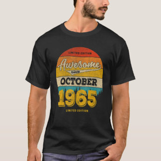 T-shirt 57e anniversaire Idée stupéfiante depuis octobre 2