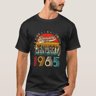 T-shirt 57E Décorations Anniversaires Janvier 1965 Hommes 
