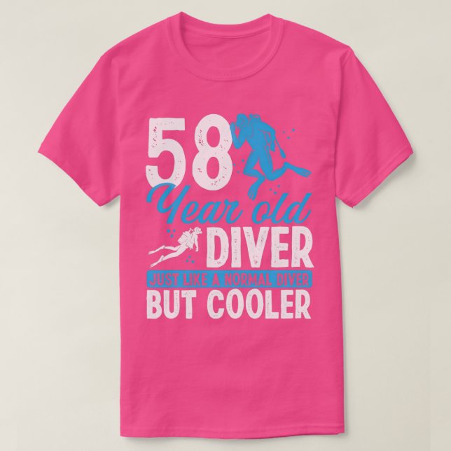 T-shirt 58 Année Plongée Plongée Plongée Snorkel 58 Annive (Design devant)