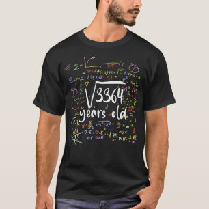 T-shirt 58 Anniversaire 58 Anniversaire Cadeaux Math Anniv