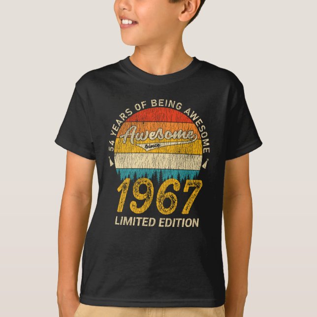 T-shirt 58 Ans 1967 Rétro Magnifique 58e anniversaire Cade (Devant)