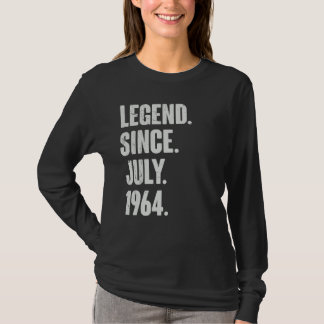 T-shirt 58 Ans 58e Anniversaire Légende depuis juillet 196