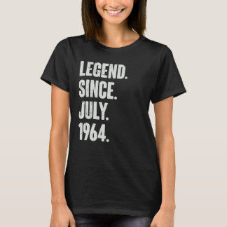 T-shirt 58 Ans 58e Anniversaire Légende depuis juillet 196