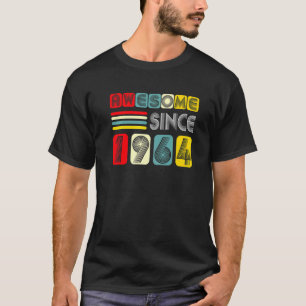 T-shirt 58 Ans Awesome Depuis 1964 Anniversaire Vintage