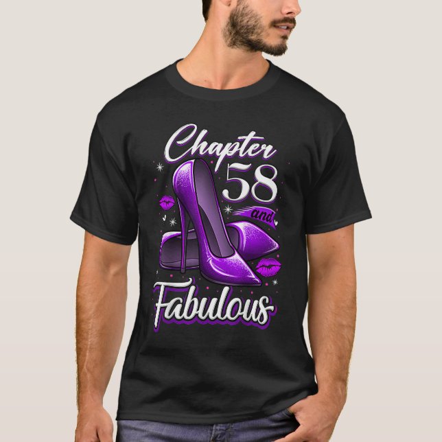T-shirt 58 Ans Chapitre 58 & Fabuleux 58e Anniversaire H (Devant)