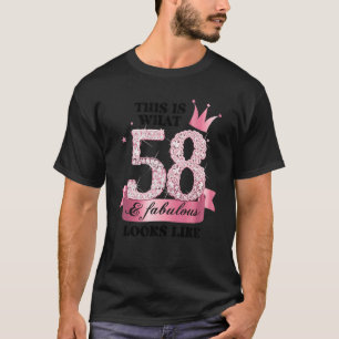 T-shirt 58 & Fabulous I Pink White Party Group Candid Phot
