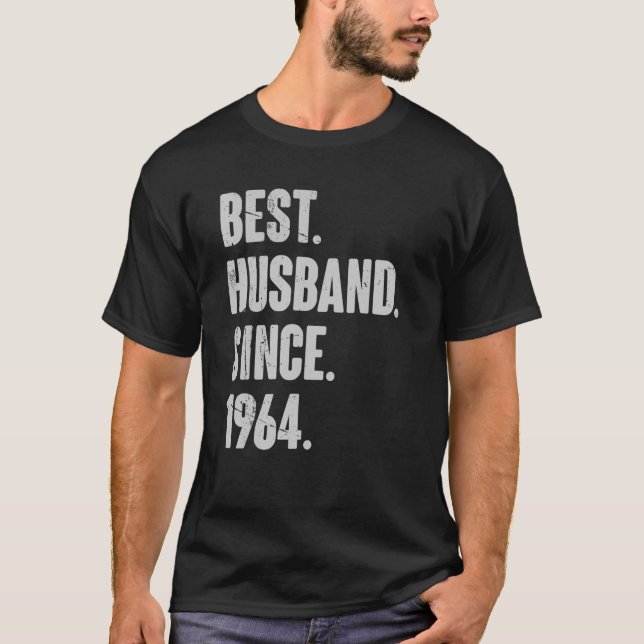 T-shirt 58 Wedding Anniversary For Him   Best Husband Sinc (Devant)