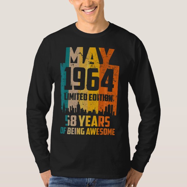 T-shirt 58e anniversaire 58 ans stupéfiant depuis mai 1964 (Devant)