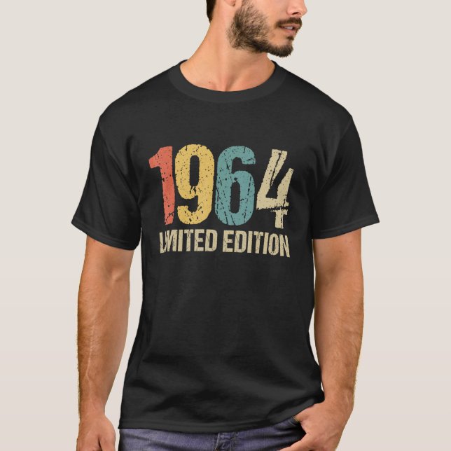 T-shirt 58e anniversaire Dames Mens 58 ans 1964 (Devant)