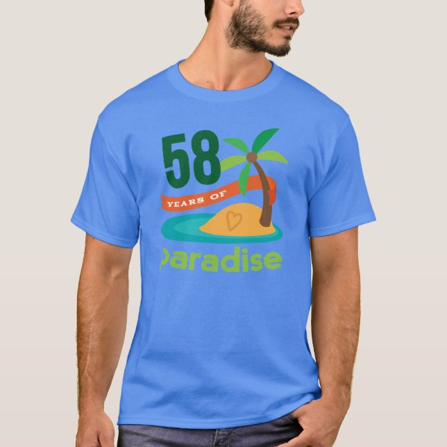 T-shirt 58e anniversaire de Mariage Drôle cadeau pour elle (Devant)